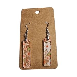 Spring Blossom Acrylic Drop Earrings